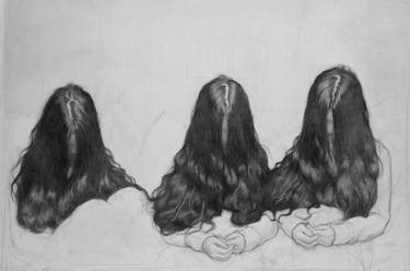Original Realism Women Drawings by Isaac Pelepko