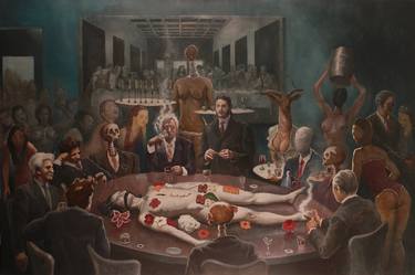 Print of Figurative Political Paintings by Isaac Pelepko