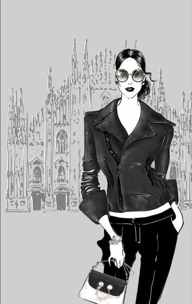 Original Fashion Drawing by Nadia La Moretti