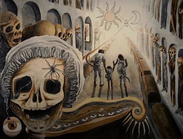 Original Figurative Mortality Paintings by Oscar Olarte