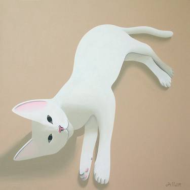 Original Figurative Cats Paintings by Jeroen Allart