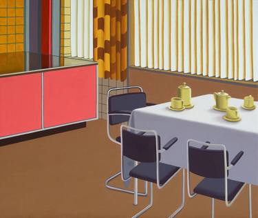 Original Documentary Interiors Paintings by Jeroen Allart