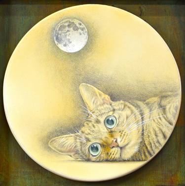 Original Cats Paintings by Kazuaki Maitani