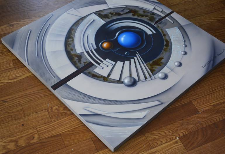 Original Abstract Time Painting by Kazuaki Maitani