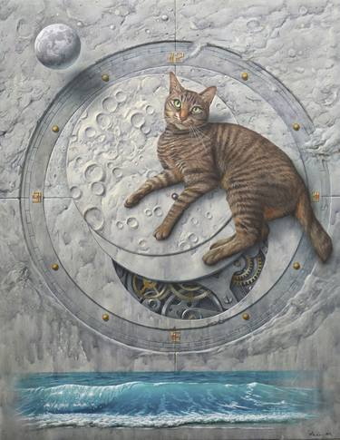 Cat and Moon Clock 3 thumb