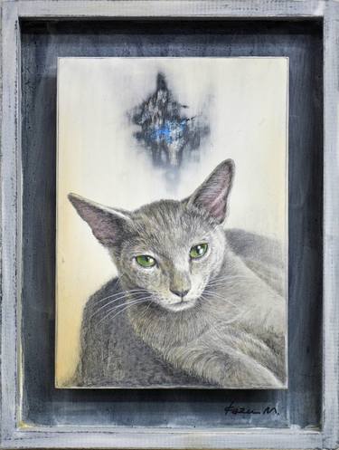 Original Cats Paintings by Kazuaki Maitani