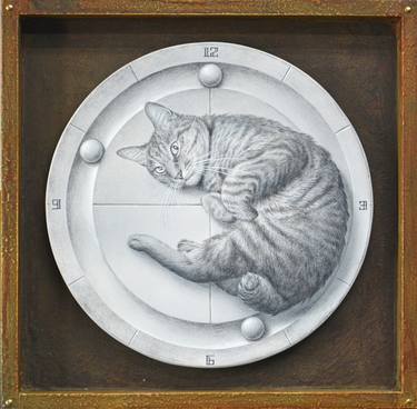 Original Realism Cats Paintings by Kazuaki Maitani
