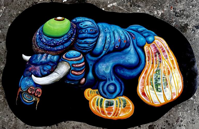 Original Conceptual Pop Culture/Celebrity Painting by Paolo Chiarloni