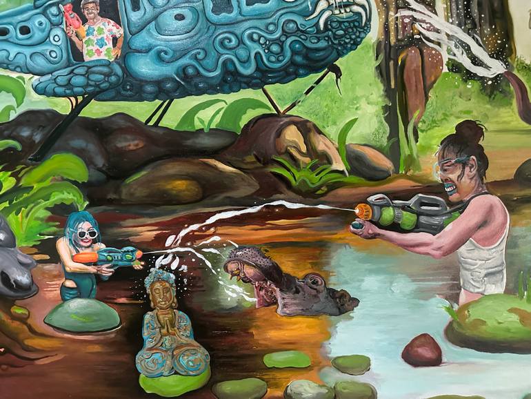 Original Abstract Expressionism Landscape Painting by Paolo Chiarloni