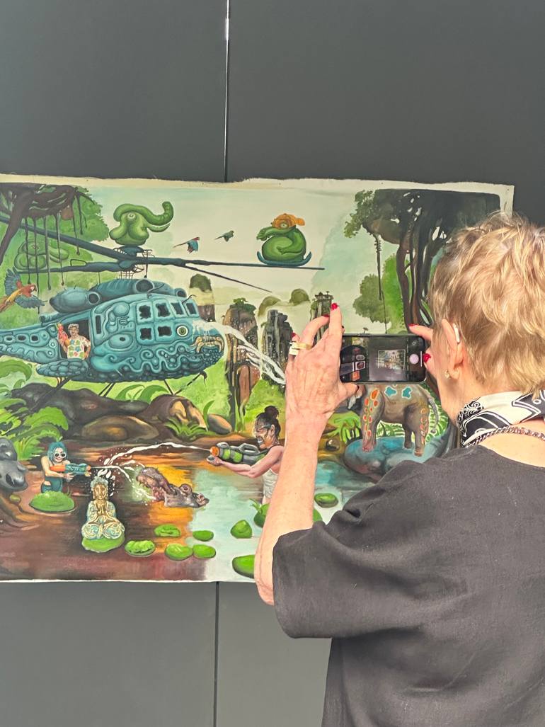 Original Abstract Expressionism Landscape Painting by Paolo Chiarloni