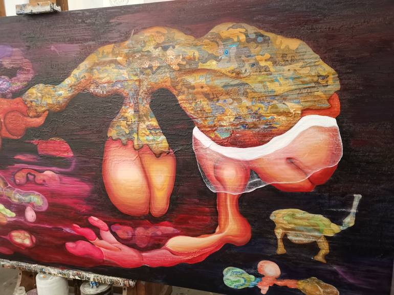 Original Conceptual Animal Painting by Paolo Chiarloni