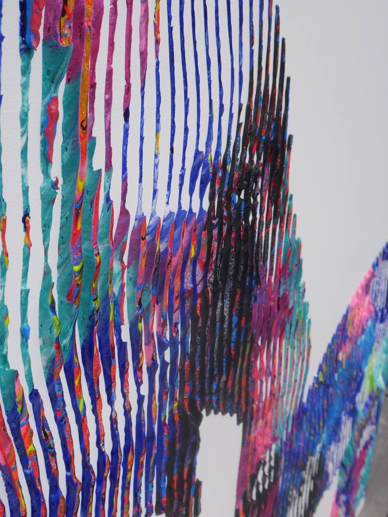 Original Abstract Expressionism Animal Mixed Media by Virginie Schroeder