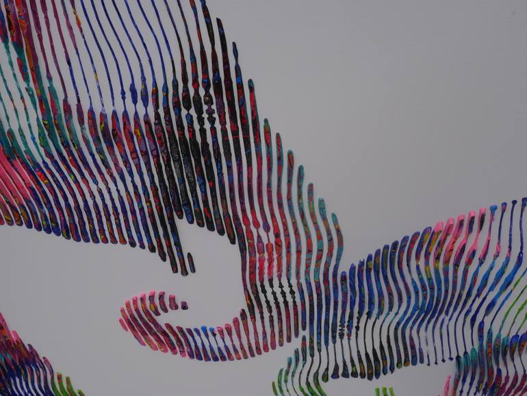 Original Abstract Expressionism Animal Mixed Media by Virginie Schroeder