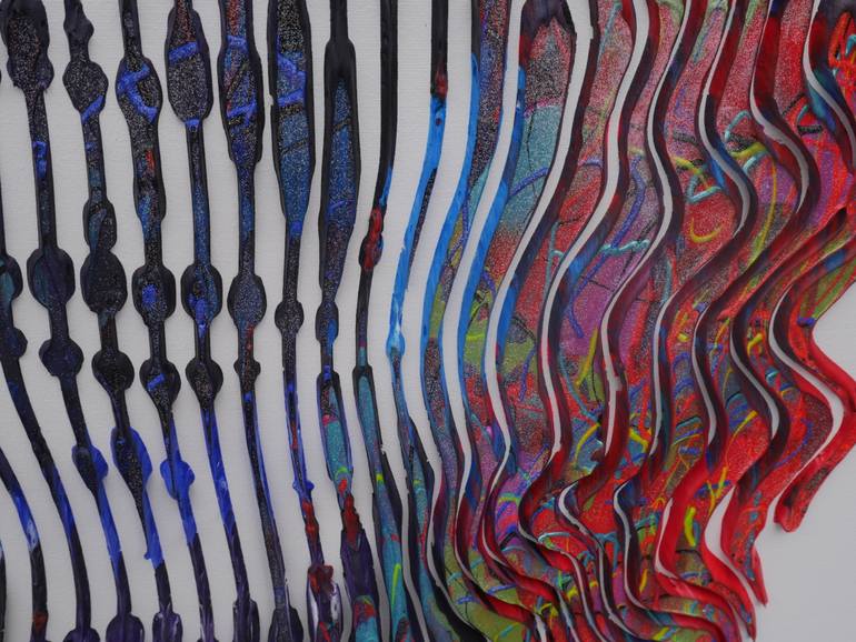 Original Abstract Pop Culture/Celebrity Mixed Media by Virginie Schroeder