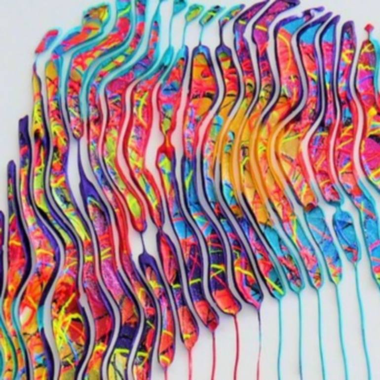 Original Abstract Pop Culture/Celebrity Painting by Virginie Schroeder
