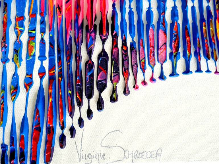 Original Abstract Architecture Painting by Virginie Schroeder