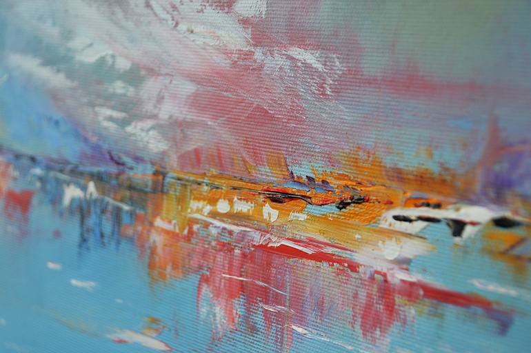 Original Abstract Seascape Painting by Mariusz Kozak