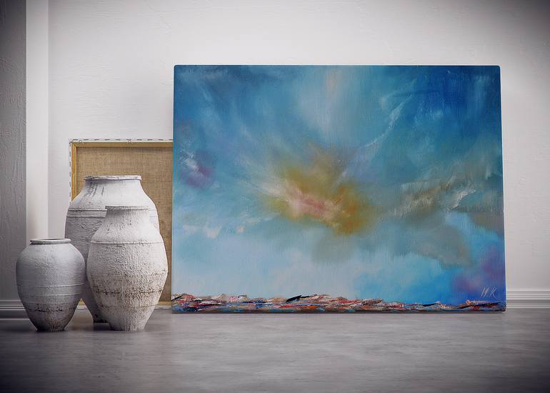 Original Abstract Seascape Painting by Mariusz Kozak
