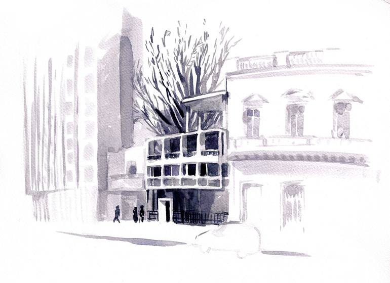 Original Figurative Architecture Painting by Florencia Mir