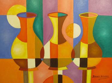 Original Abstract Still Life Paintings by Raoul Gilles