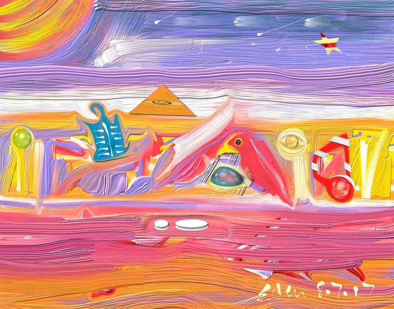 Original Abstract Expressionism Religion Painting by Eden Maxwell