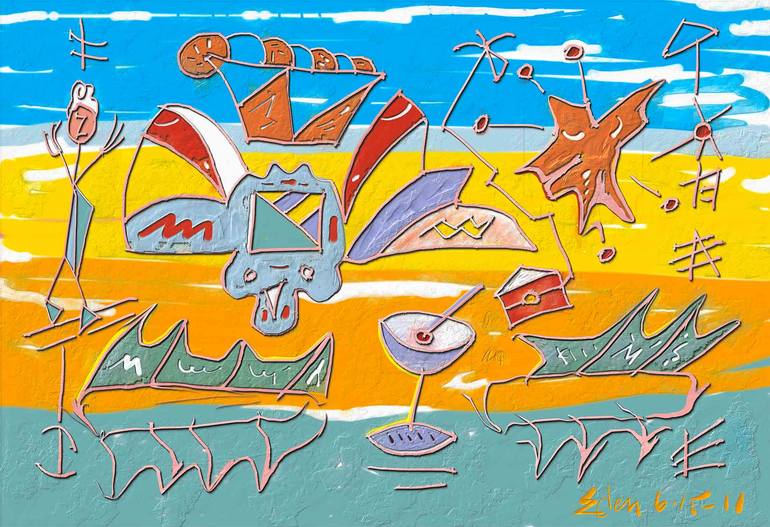 Original Abstract Fantasy Painting by Eden Maxwell