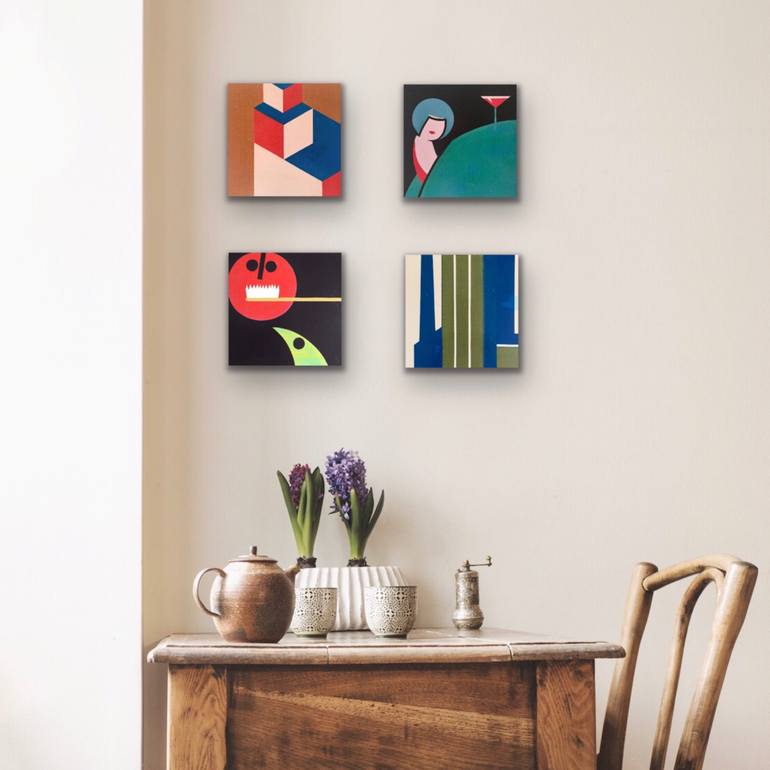Original Art Deco Time Painting by Letter Allsorts