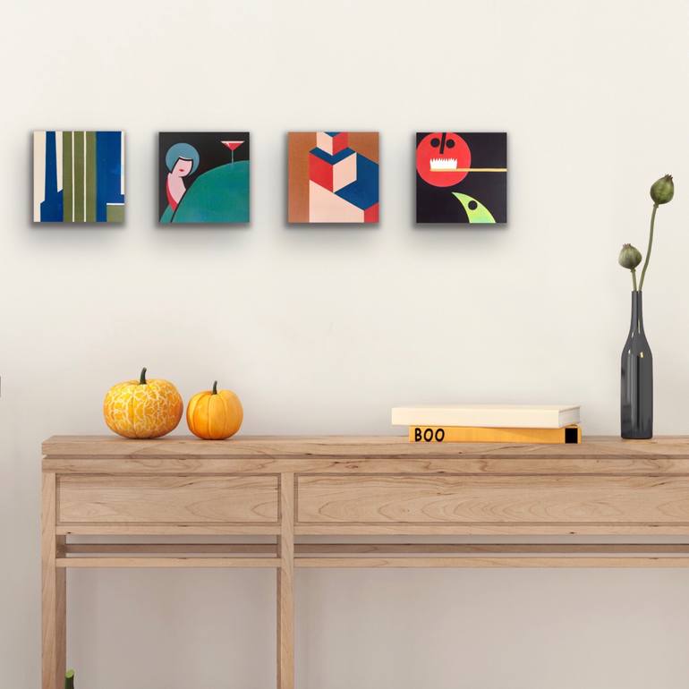 Original Art Deco Time Painting by Letter Allsorts