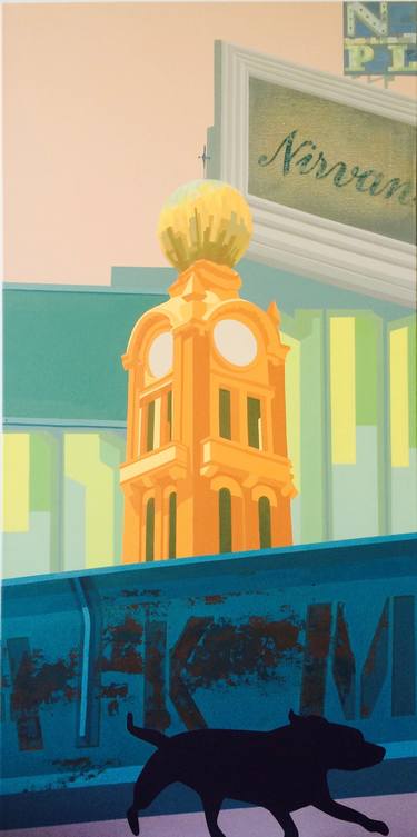 Original Art Deco Architecture Paintings by Letter allsorts