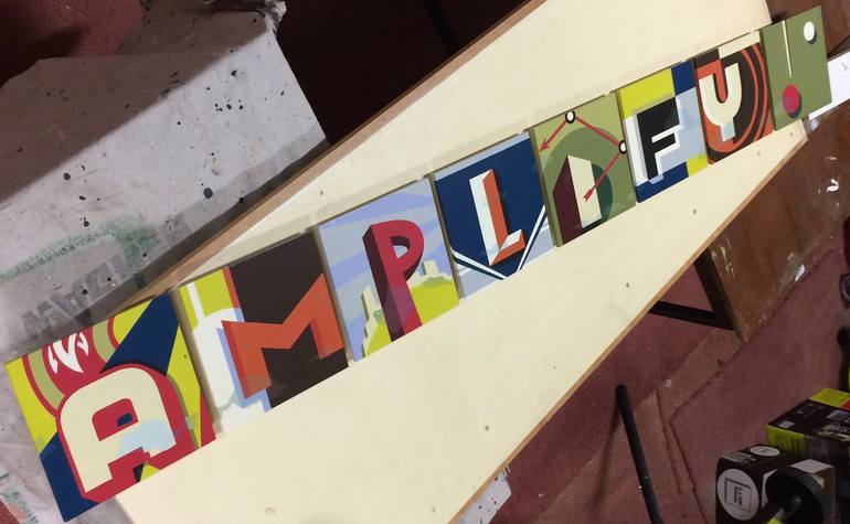 Original Art Deco Typography Painting by Letter allsorts