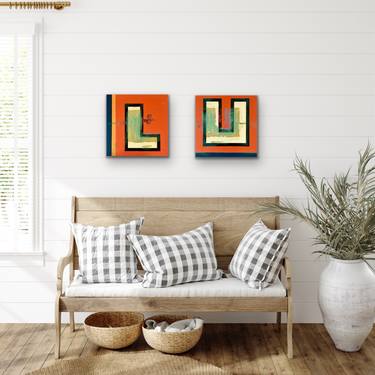 Original Abstract Typography Paintings by Letter allsorts