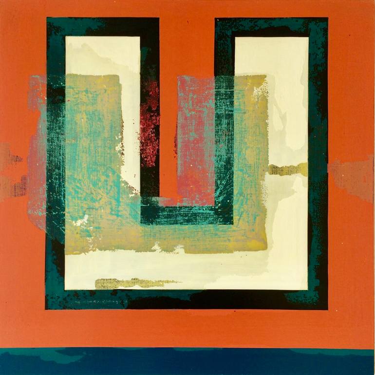 Original Abstract Typography Painting by Letter Allsorts