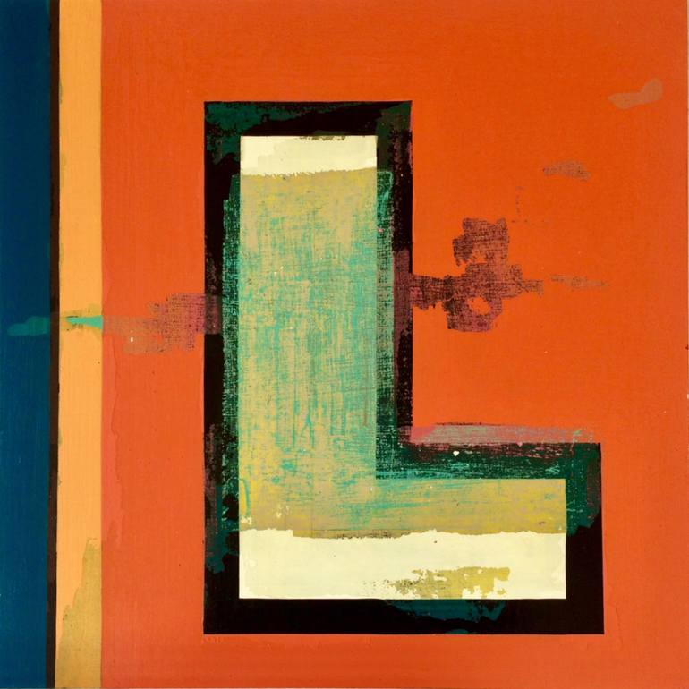 Original Abstract Typography Painting by Letter Allsorts