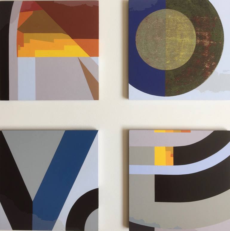 Original Art Deco Typography Painting by Letter Allsorts