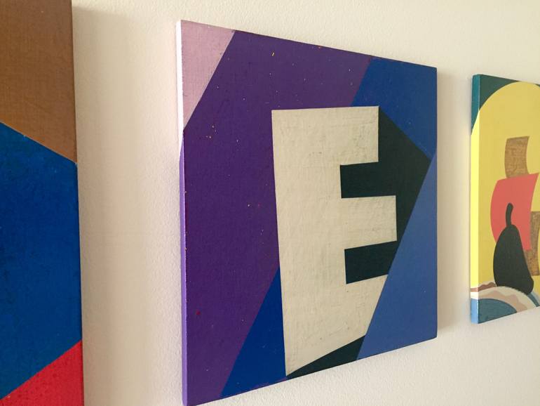 Original Art Deco Typography Painting by Letter Allsorts