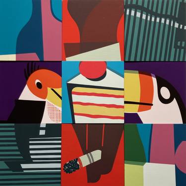 Print of Art Deco Animal Paintings by Letter allsorts