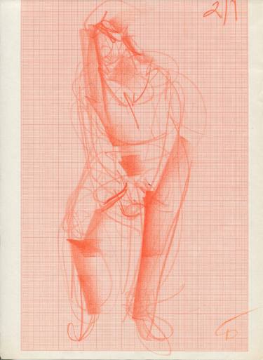 Original Expressionism Body Drawings by Kristel Pent