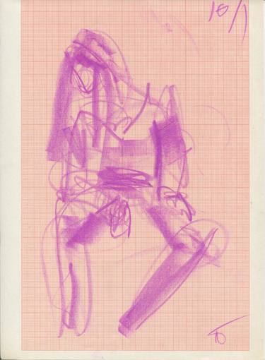 Original Expressionism Body Drawings by Kristel Pent