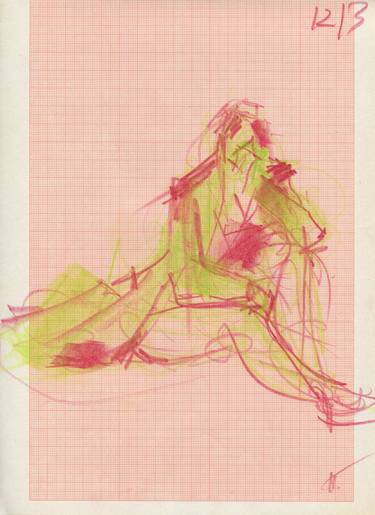 Original Expressionism Body Drawings by Kristel Pent