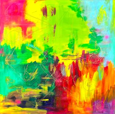 Original Abstract Expressionism Abstract Painting by Zivile Puodziukiene