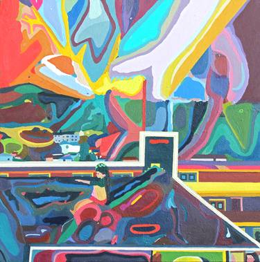 Print of Abstract Expressionism Cities Paintings by La Rosa Artist