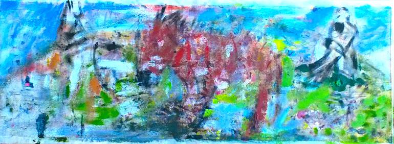 Original Expressionism Animal Painting by La Rosa Artist
