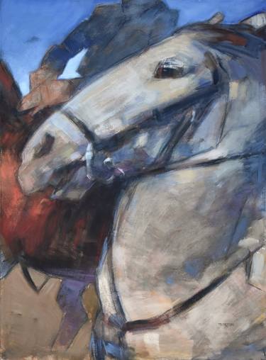 Print of Figurative Horse Paintings by Tim Turton