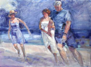 Original Beach Painting by Tim Turton