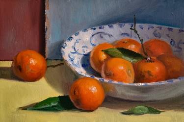 Porcelain plate and clementines thumb