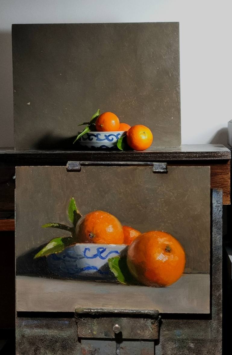 Original Impressionism Still Life Painting by Pascal Giroud