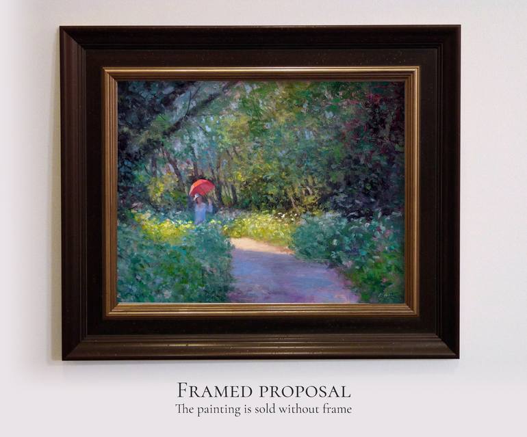 Original Impressionism Garden Painting by Pascal Giroud