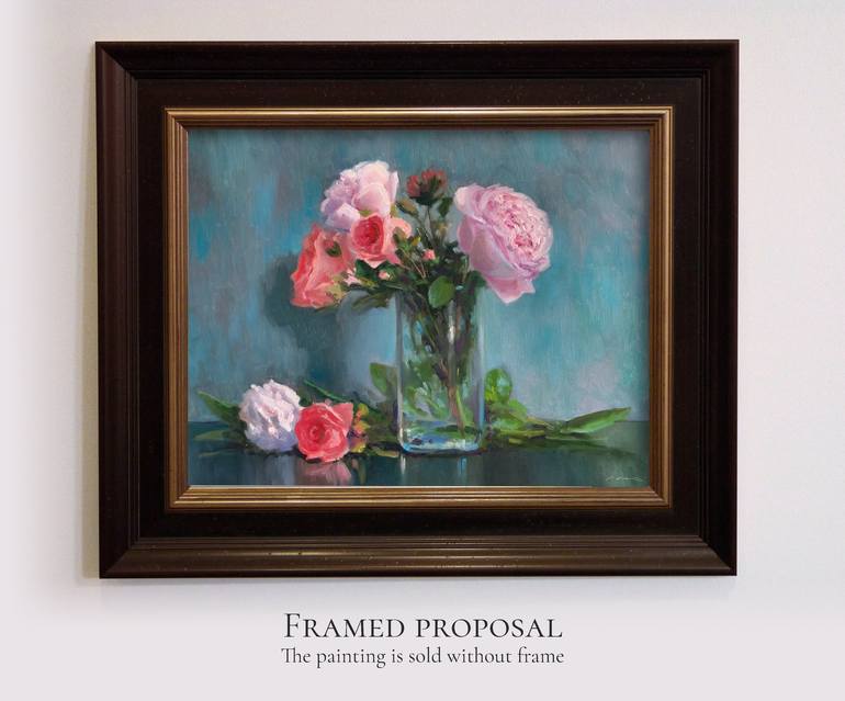 Original Figurative Floral Painting by Pascal Giroud