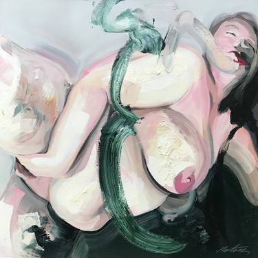 Original Expressionism Erotic Paintings by MARTON MARTON
