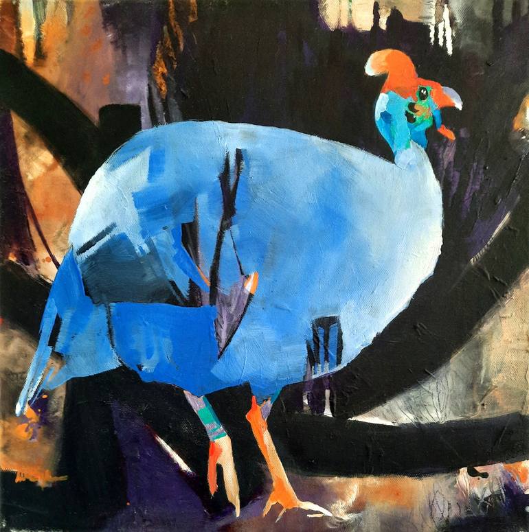 Original Abstract Expressionism Animal Painting by Kornelia Weingarten